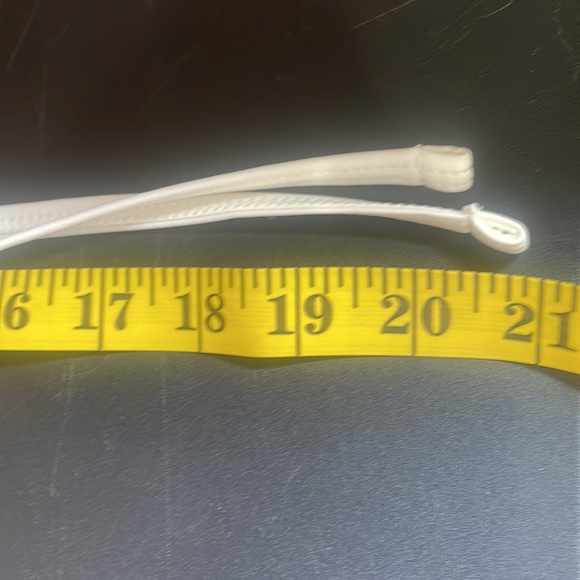 White fringe, crochet, bathing suit cover, 2 side ties, mesh design,Small - Picture 6 of 8